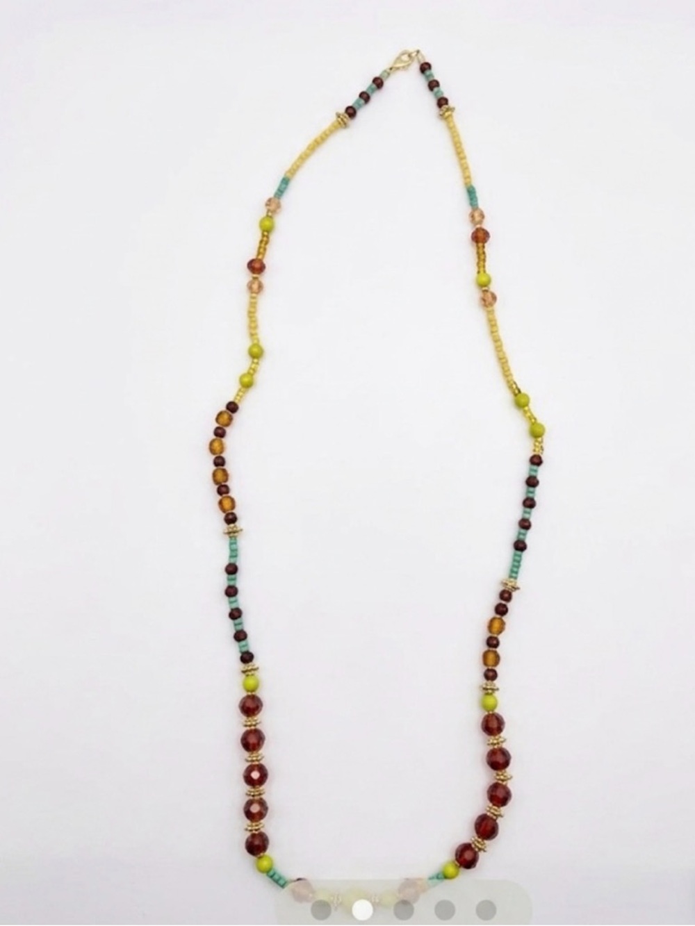 Banana Republic Floral Crystal Statement Necklace Gold Tone